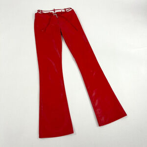 y2k Miss Sixty low rise red liquid latex style pants